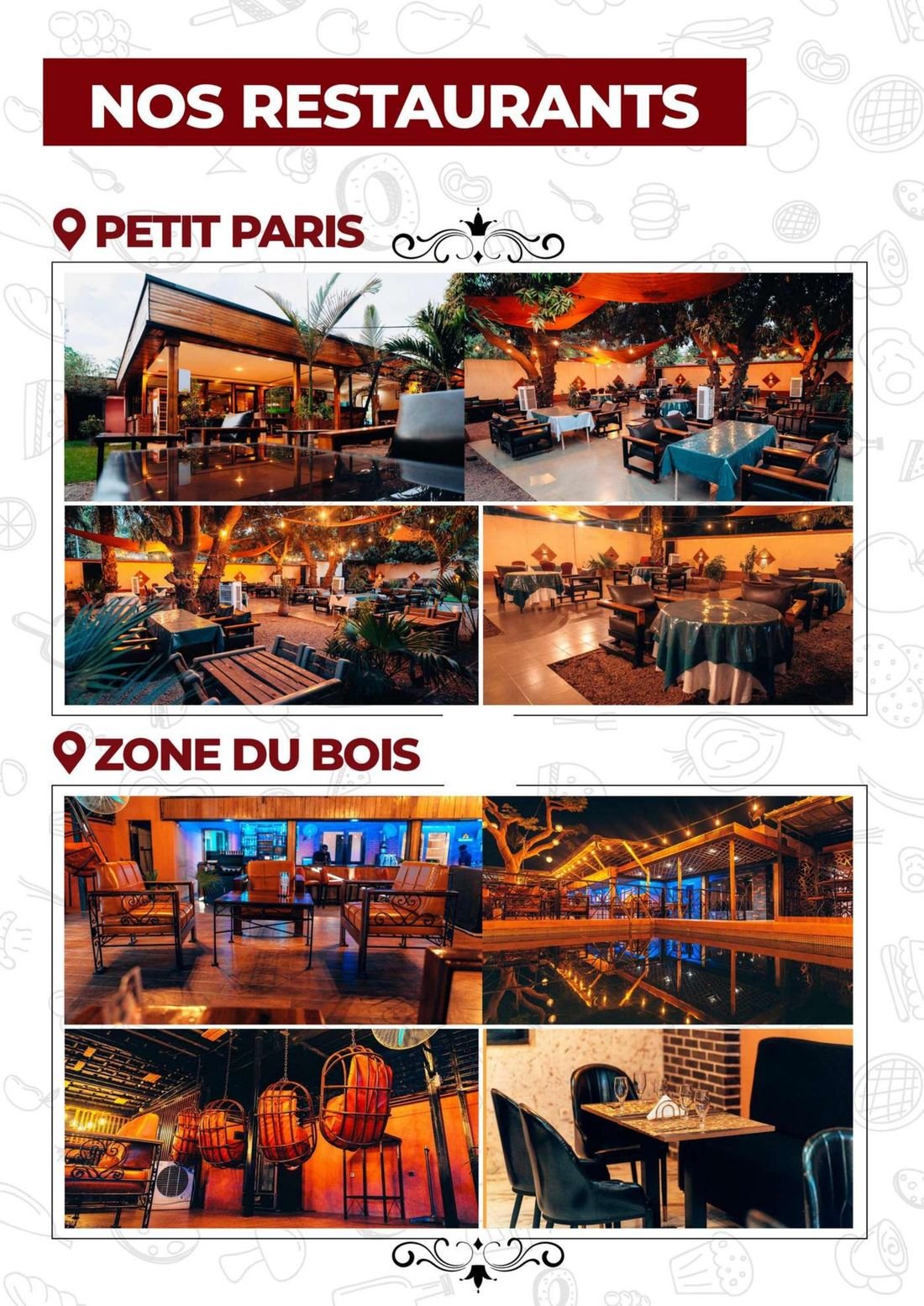 Menu Zone du Bois — page 10